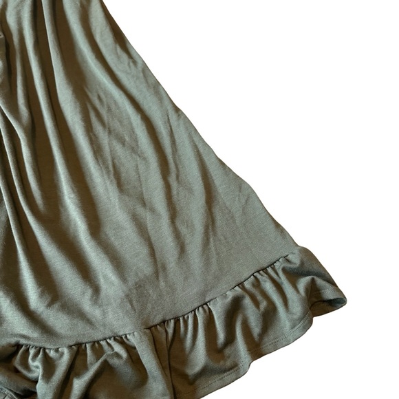 Three Bird Nest Intentions Open-Back Jumpsuit Stretchy Wide Leg Ruffle Size XL - Picture 11 of 13